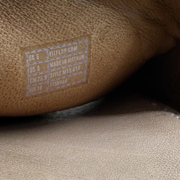 FitFlop Luxe Loosh Slide Sandals Womens‎ 8 Metallic Gold Leather Slip On Shoes - Picture 11 of 12